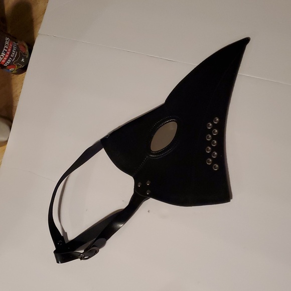 Accessories - Black Plague Doctor Mask PU Leather Halloween Costume Death Dr  Steampunk Goth